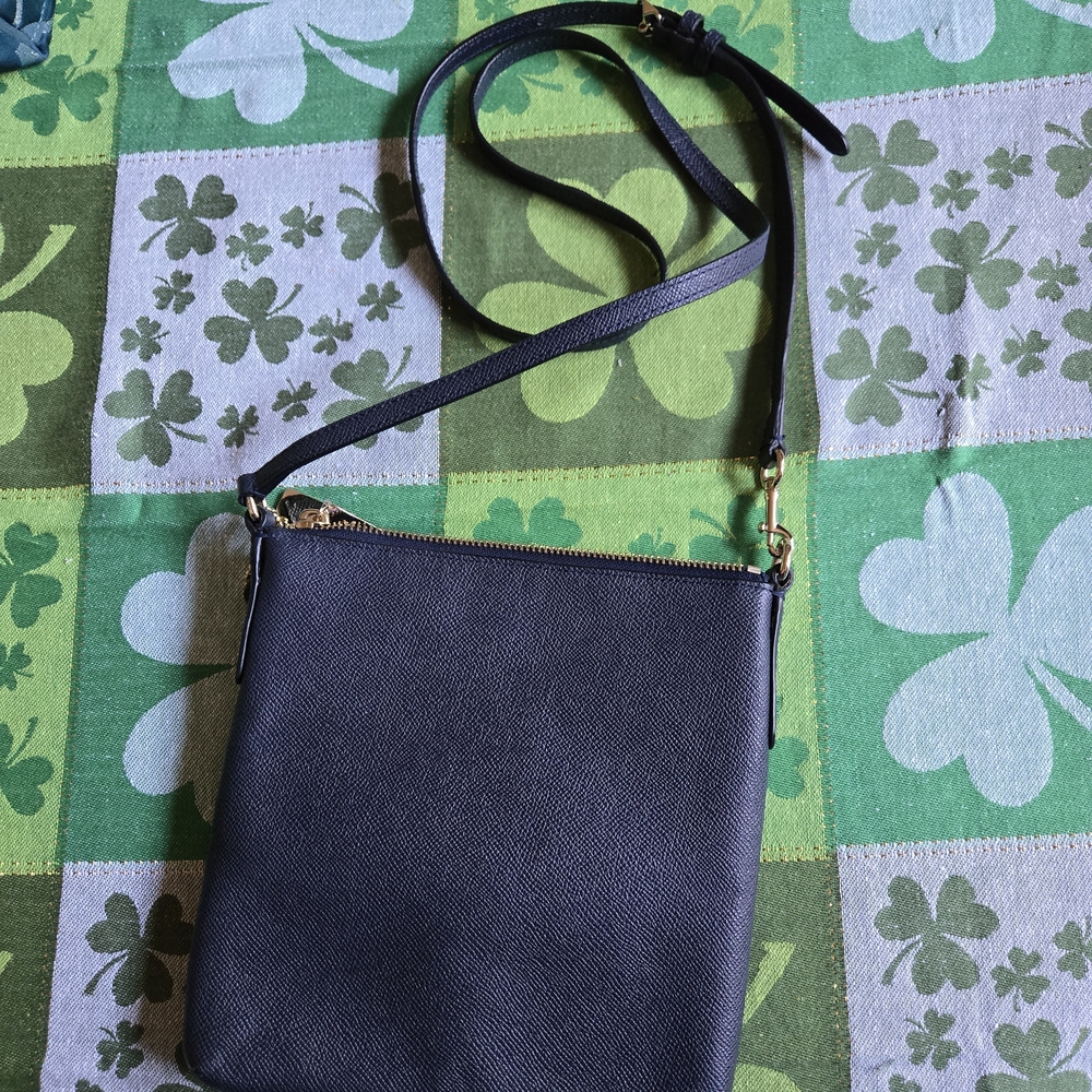 Coach Navy blue Leather Crossbody Bag with Gold Hardware - Picture 2 of 5